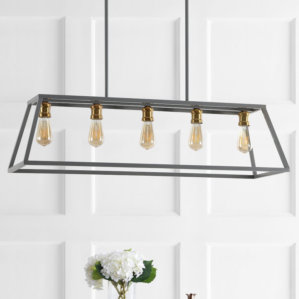 Floyd Adjustable Iron Farmhouse Vintage Led Dimmable Pendant