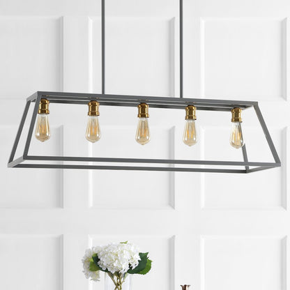 Floyd Adjustable Iron Farmhouse Vintage Led Dimmable Pendant