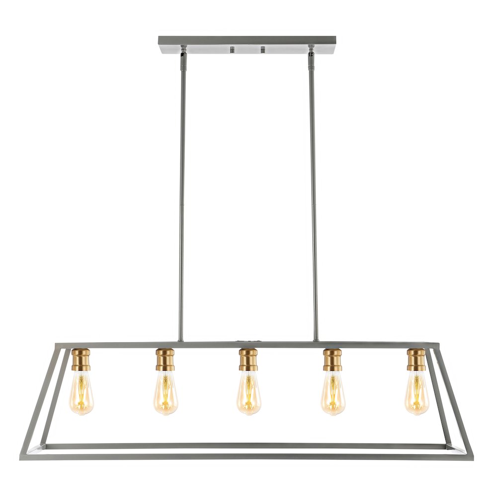 Floyd Adjustable Iron Farmhouse Vintage Led Dimmable Pendant