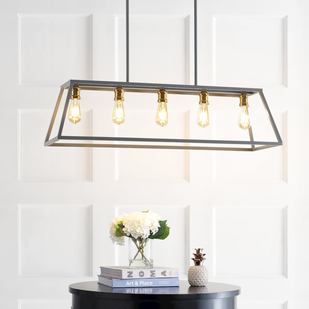 Floyd Adjustable Iron Farmhouse Vintage Led Dimmable Pendant