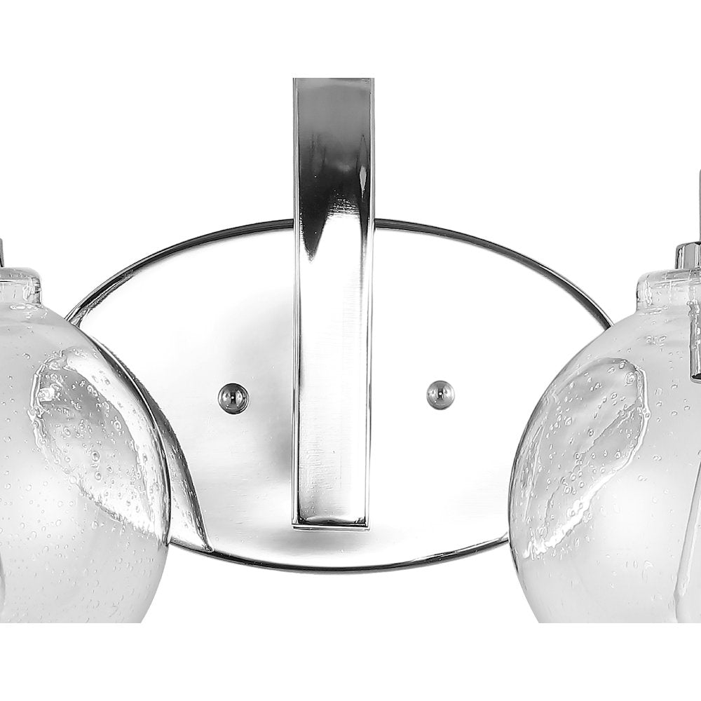 Sandrine Iron/Seeded Glass Cottage Rustic Led Vanity Light