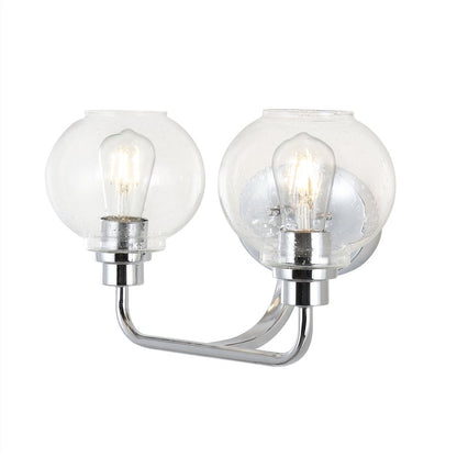 Sandrine Iron/Seeded Glass Cottage Rustic Led Vanity Light