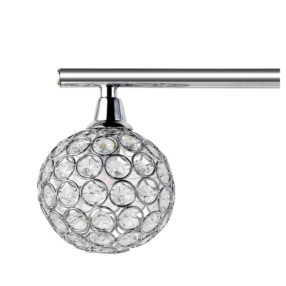 Maeve Iron/Glass Contemporary Glam Led Vanity Light
