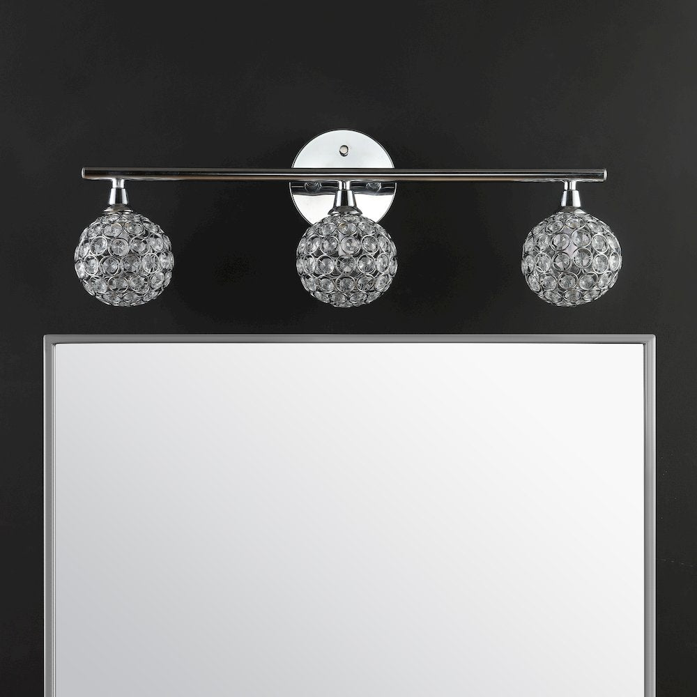 Maeve Iron/Glass Contemporary Glam Led Vanity Light
