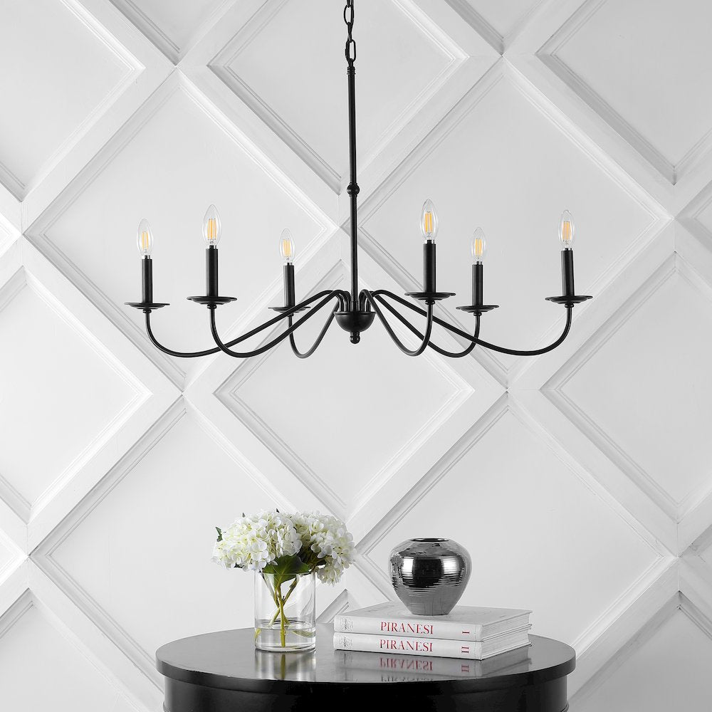 Wicklow Bohemian Farmhouse Iron Led Chandelier