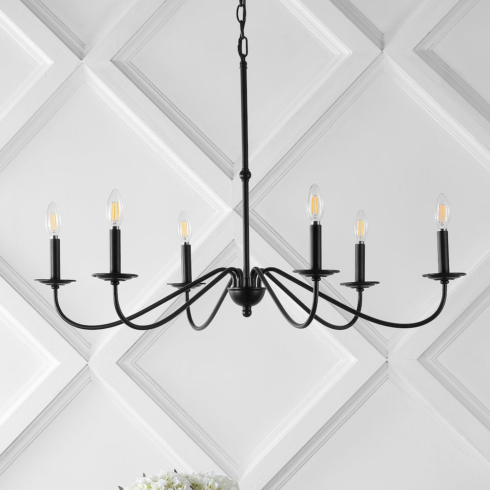 Wicklow Bohemian Farmhouse Iron Led Chandelier