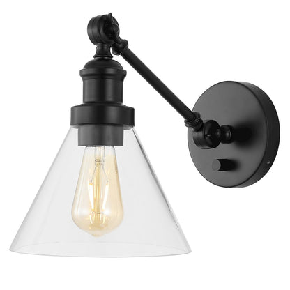 Cowie Iron/Glass Adjustable Led Wall Sconce