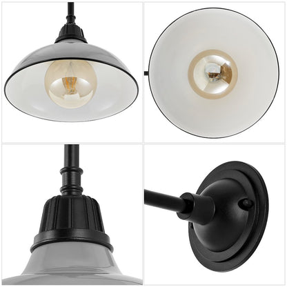 Aurora Farmhouse Industrial Indoor/Outdoor Iron Led Gooseneck Arm Outdoor Sconce