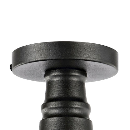 Camila Classic Industrial Indoor/Outdoor Iron Led Semi Flush Mount
