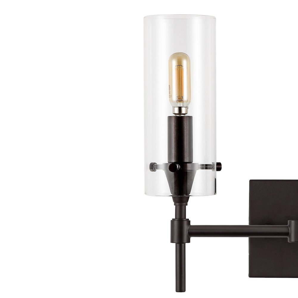 Cato Bohemian Farmhouse Iron/Glass Led Vanity