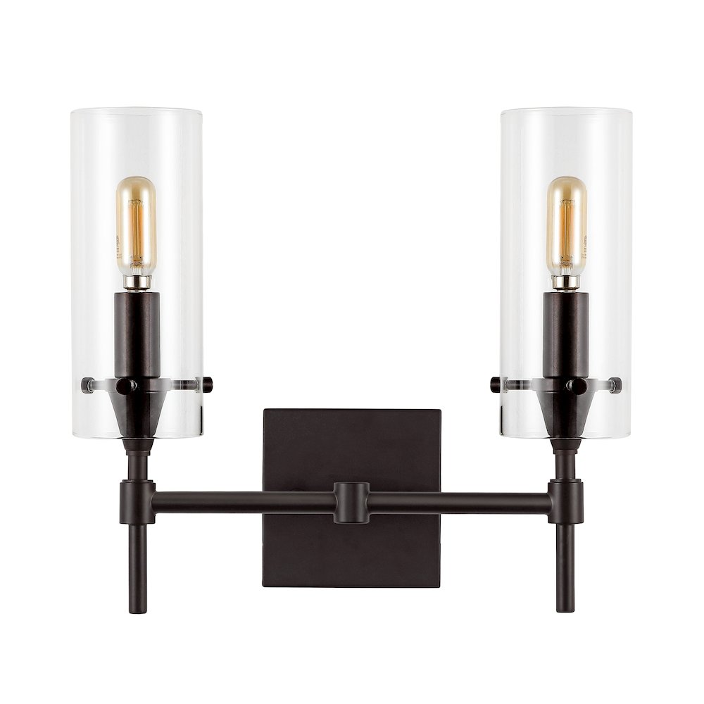 Cato Bohemian Farmhouse Iron/Glass Led Vanity