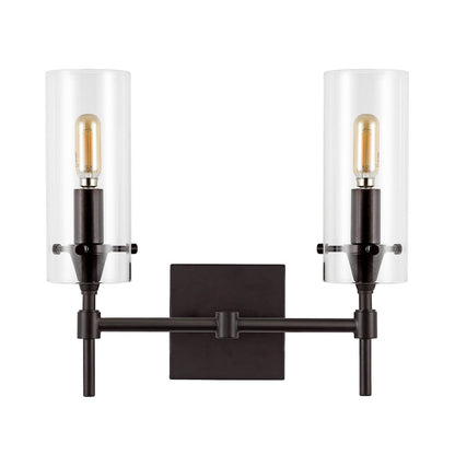 Cato Bohemian Farmhouse Iron/Glass Led Vanity