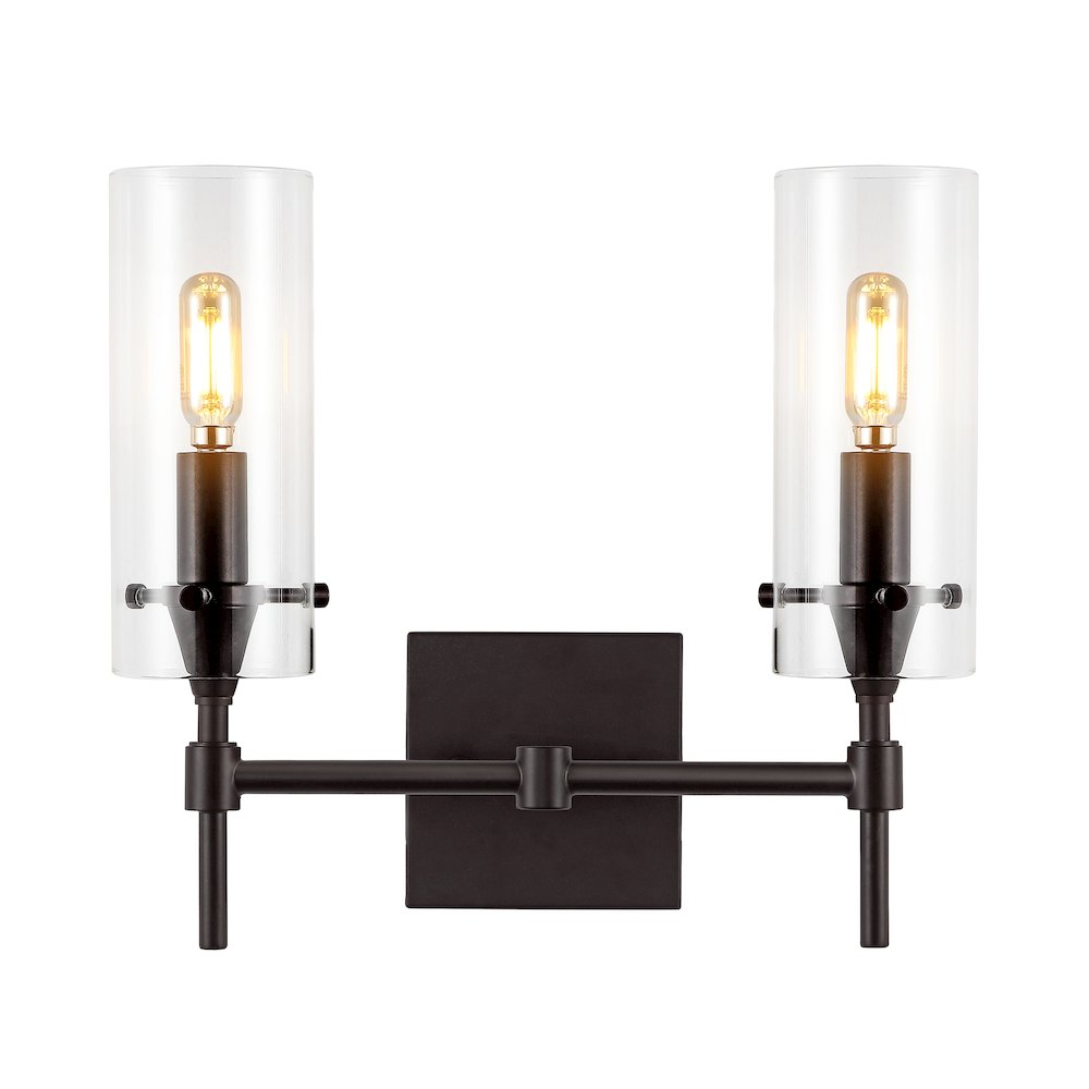 Cato Bohemian Farmhouse Iron/Glass Led Vanity