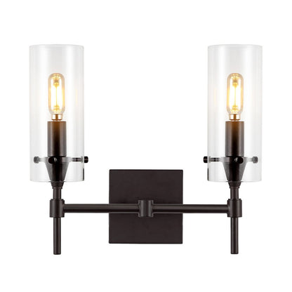 Cato Bohemian Farmhouse Iron/Glass Led Vanity