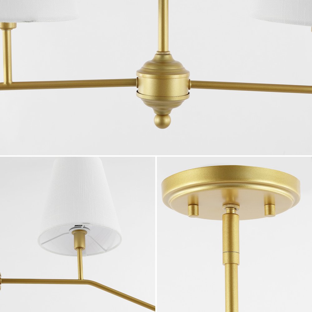 Signe 4-Light Classic Minimalist Iron Linear Led Pendant