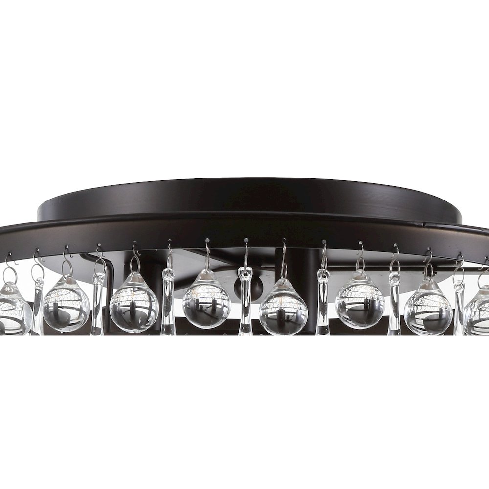 Toronto Metal/Crystal Led Flush Mount