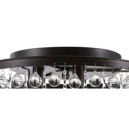 Toronto Metal/Crystal Led Flush Mount