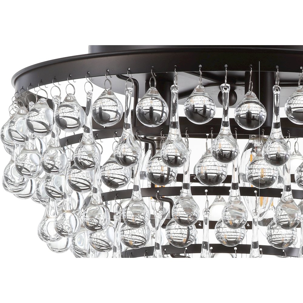 Toronto Metal/Crystal Led Flush Mount
