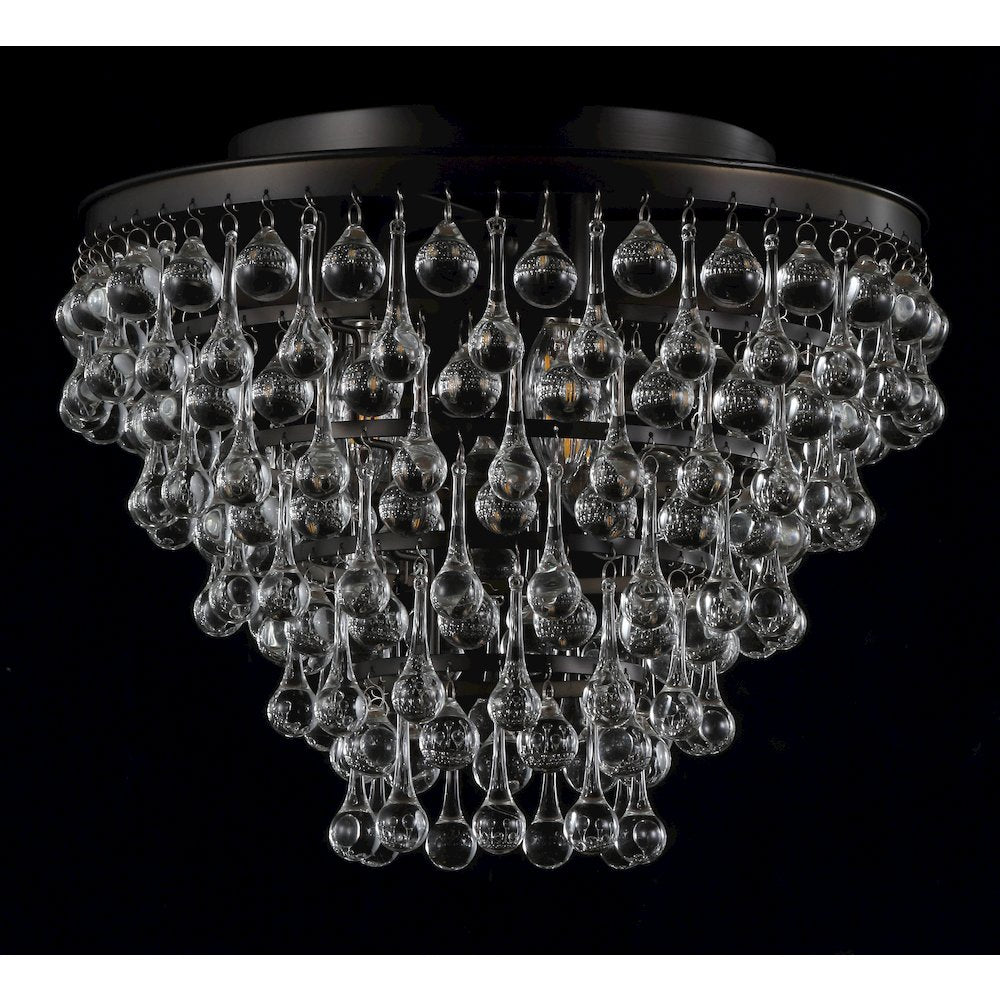 Toronto Metal/Crystal Led Flush Mount