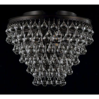 Toronto Metal/Crystal Led Flush Mount