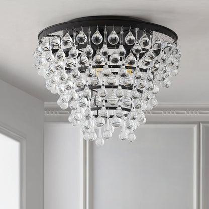 Toronto Metal/Crystal Led Flush Mount