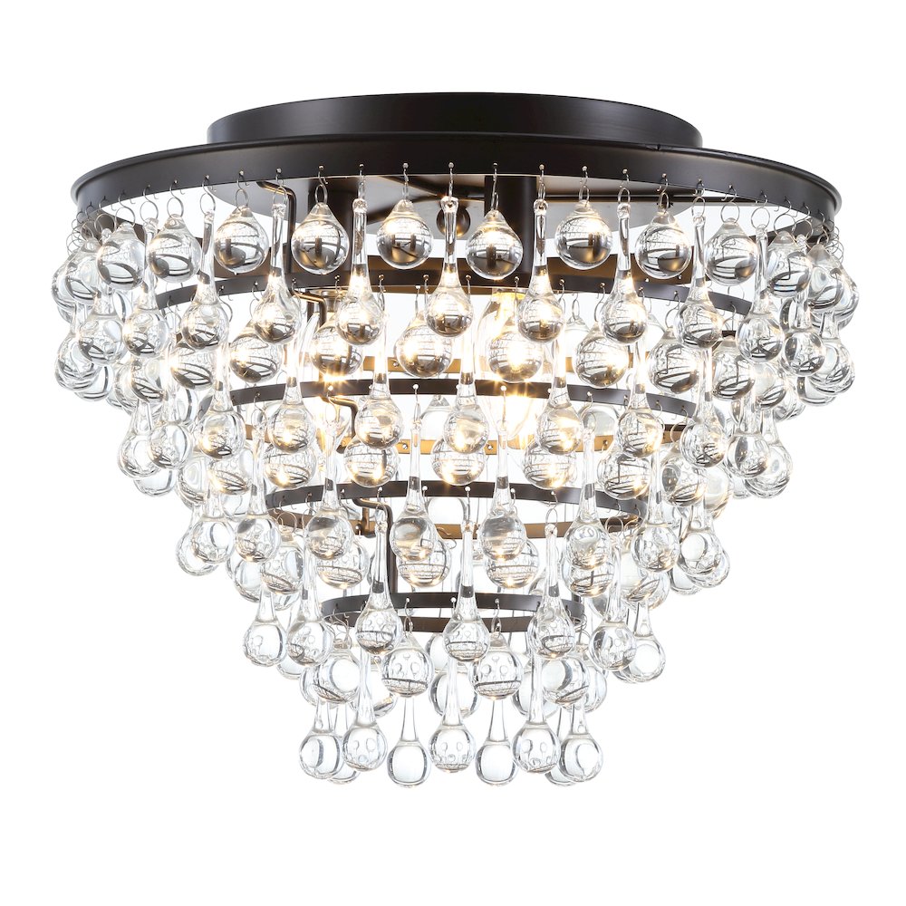 Toronto Metal/Crystal Led Flush Mount