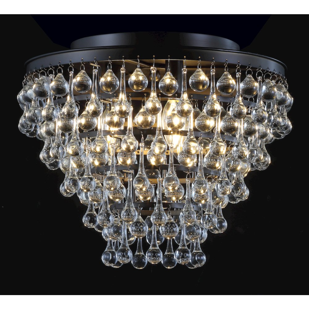 Toronto Metal/Crystal Led Flush Mount