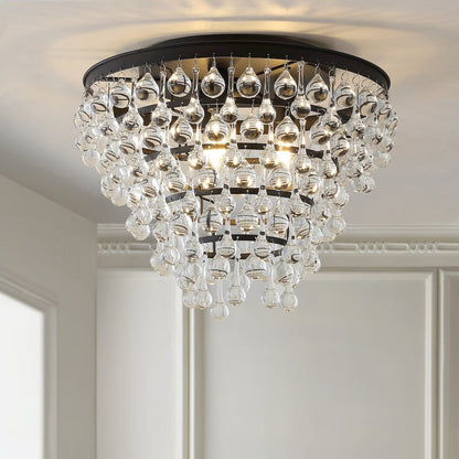 Toronto Metal/Crystal Led Flush Mount