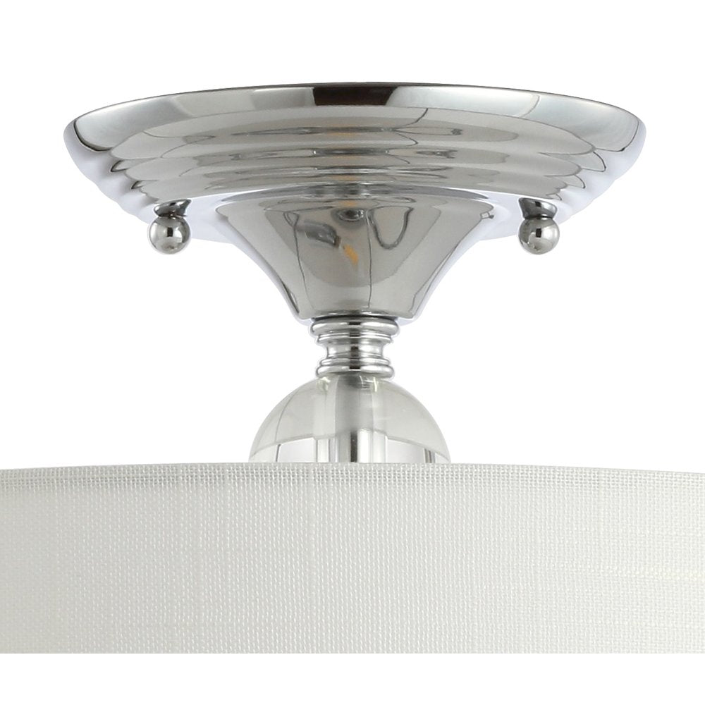 Marc Metal/Crystal Led Semi Flush Mount