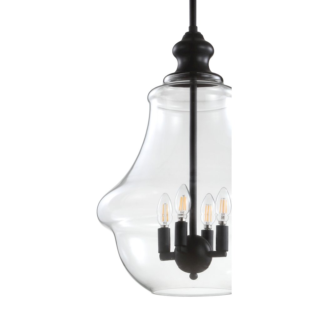 Adam Adjustable Metal/Glass Led Pendant