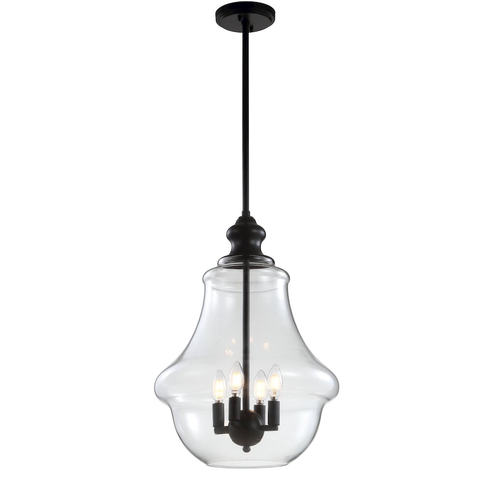 Adam Adjustable Metal/Glass Led Pendant