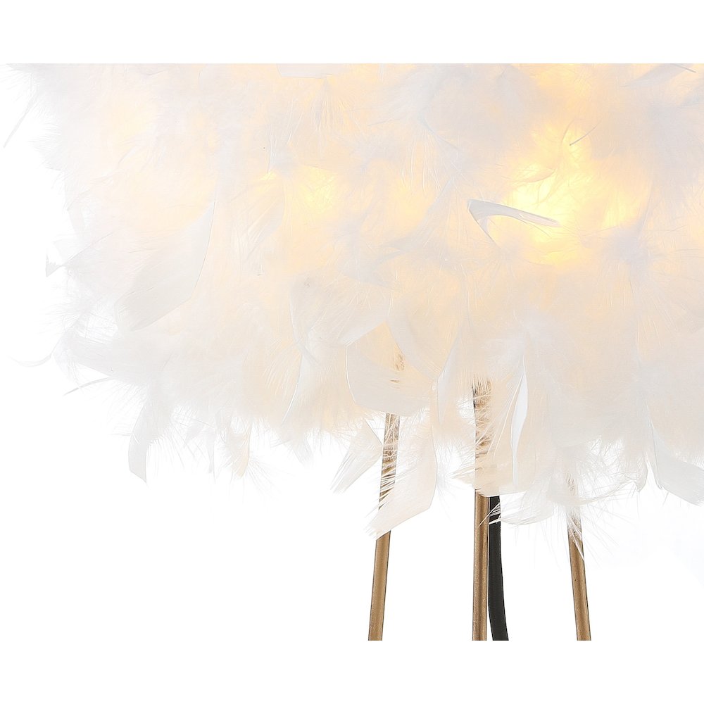 Stork Feather Metal Led Table Lamp