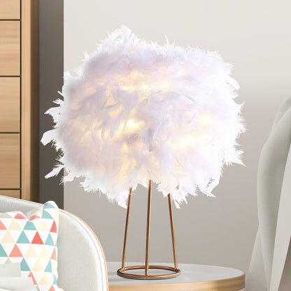 Stork Feather Metal Led Table Lamp