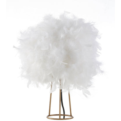 Stork Feather Metal Led Table Lamp