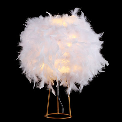 Stork Feather Metal Led Table Lamp