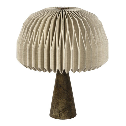 Sylvie Modern Minimalist Paper Pleated Shade Mushroom Accent LED Table Lamp