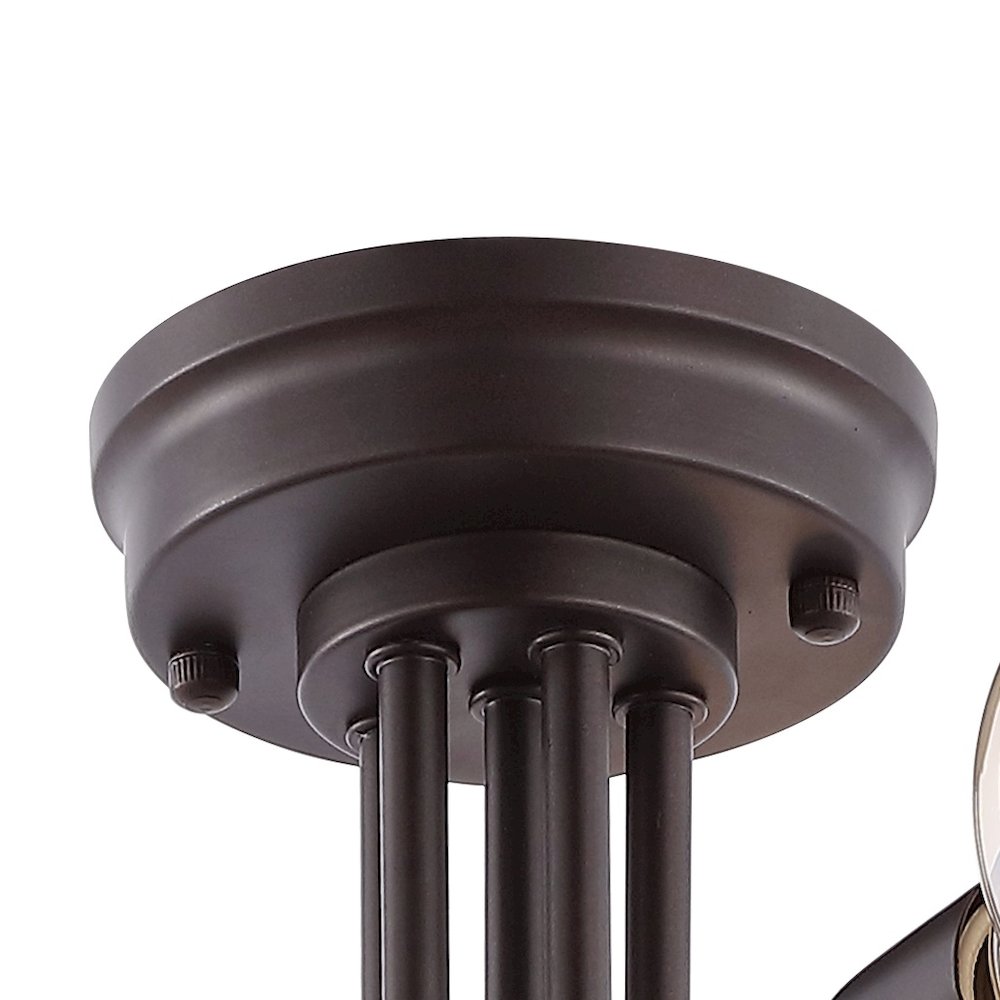 Marcel Globe Farmhouse Modern Iron Bistro Led Semi Flush Mount
