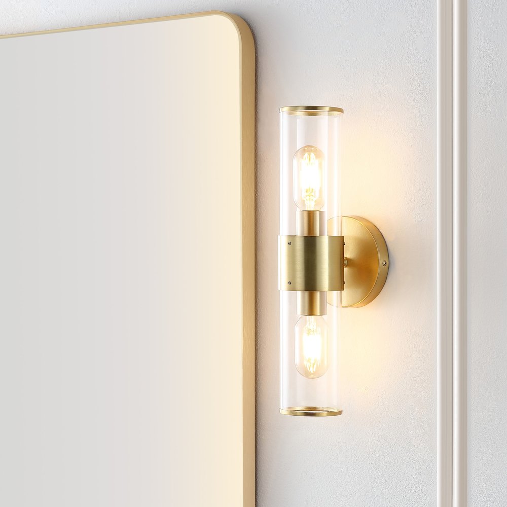 Quinn Mid Century Modern Iron/Acrylic Led Sconce