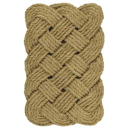Scalloped Basketweave Coir Natural 18 in. x 30 in. Indoor/Outdoor DoorMat