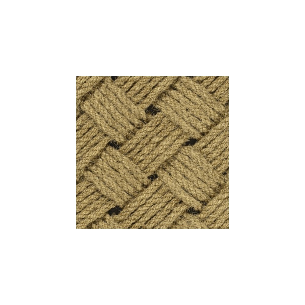 Scalloped Basketweave Coir Natural 18 in. x 30 in. Indoor/Outdoor DoorMat