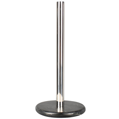 Avery Metal with Non Slip Weighted Marble Base Paper Towel Holder, Black/Chrome