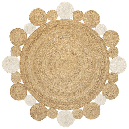 Ayana Two Tone Jute Hippy Circle Area Rug