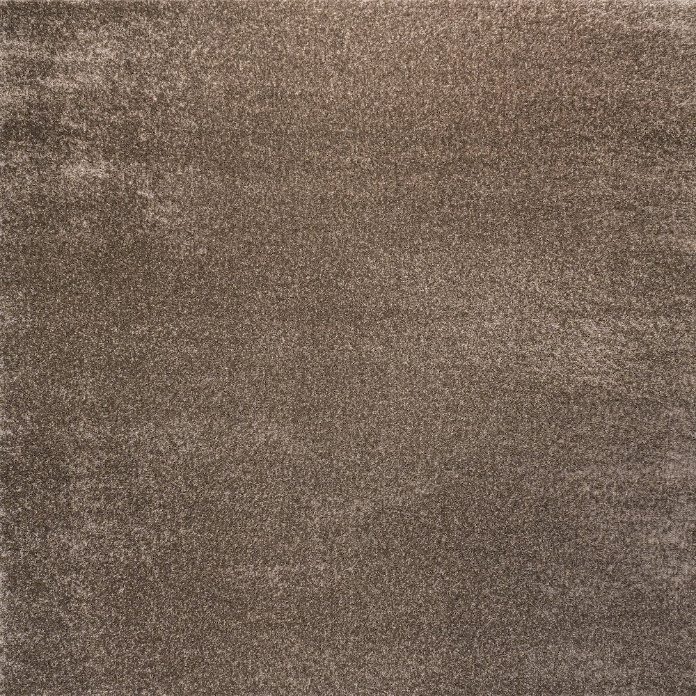 Haze Solid Low Pile Area Rug Brown