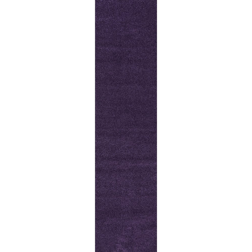 Haze Solid Low Pile Area Rug Purple