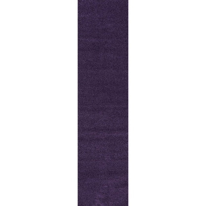 Haze Solid Low Pile Area Rug Purple