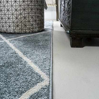 Cole Minimalist Diamond Trellis Area Rug