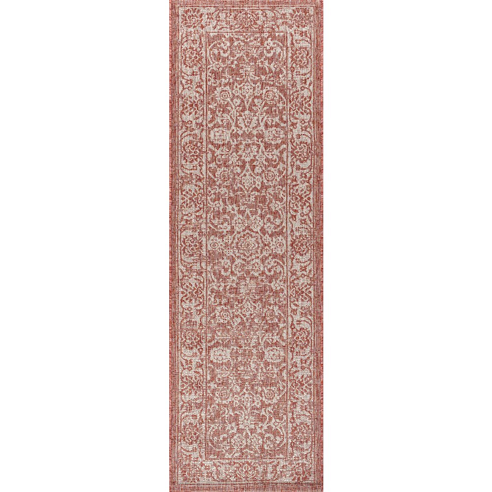 Tela Bohemian Textured Weave Floral Indoor/Outdoor Area Rug