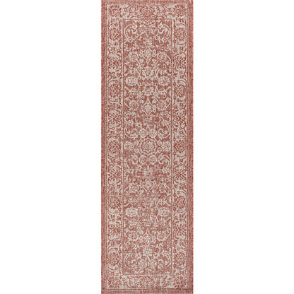 Tela Bohemian Textured Weave Floral Indoor/Outdoor Area Rug