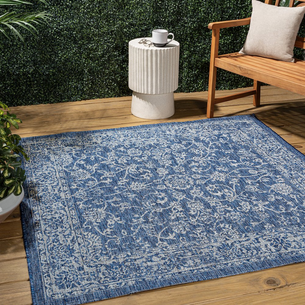 Tela Bohemian TetuWeave Floral  Indoor/Outdoor  Rug