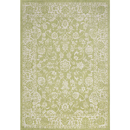 Tela Bohemian Textured Weave Floral Indoor/Outdoor Area Rug